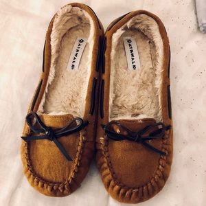tan moccasins